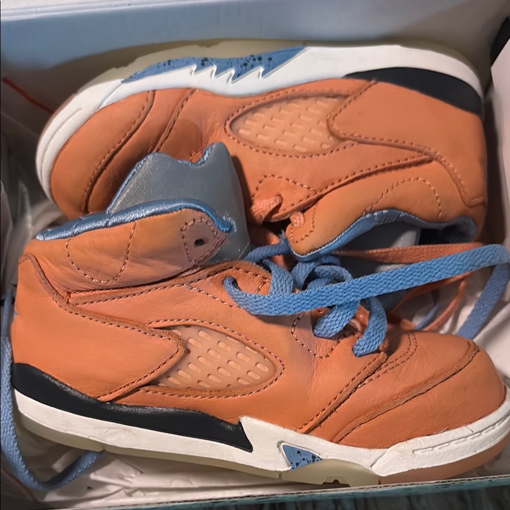 Kids Orange and Blue Sneakers